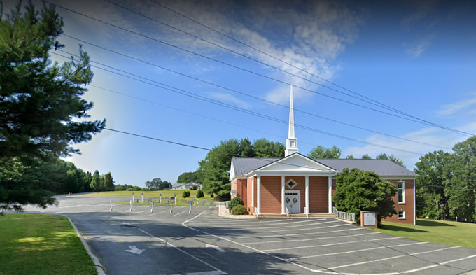 Upper Cross Roads Baptist Church - view from road